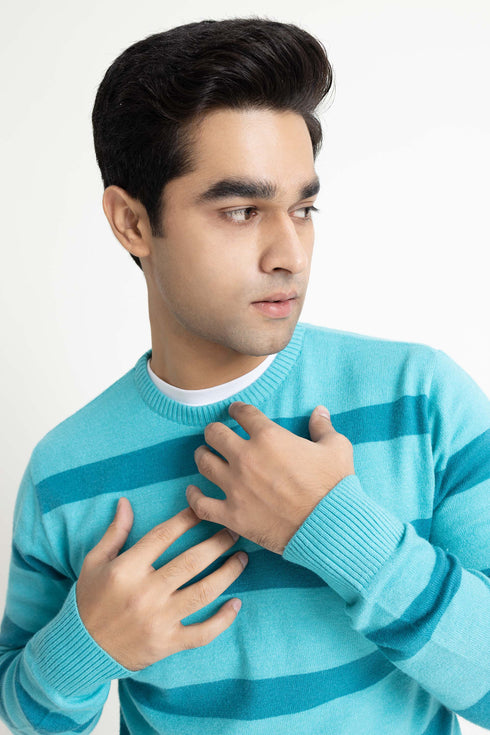 The Sea Green Striped Sweater